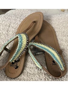 Boho Sandals - Size 7.5 - Circus by Sam Edelman - Preowned - Tan w/Boho Design